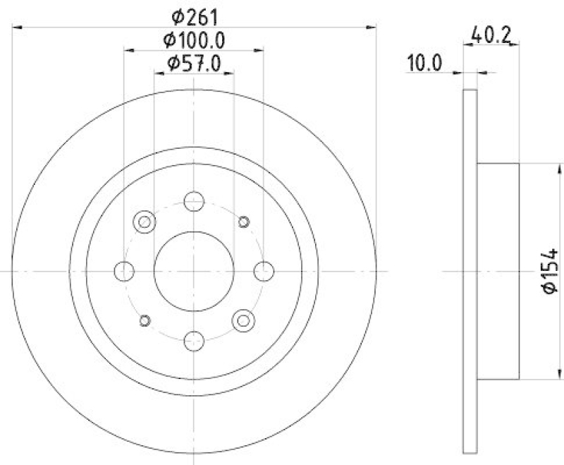 HELLA 8DD 355 114-081 Bremsscheibe für KIA