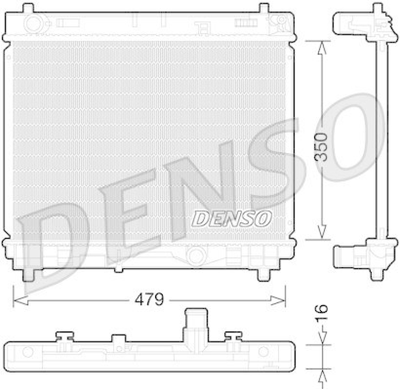 DENSO DRM50059 Kühler TOYOTA URBAN CRUISER (NSP1_, NLP1_, ZSP1_, NCP11_) 1.4 D-4D 4WD (2009 - )