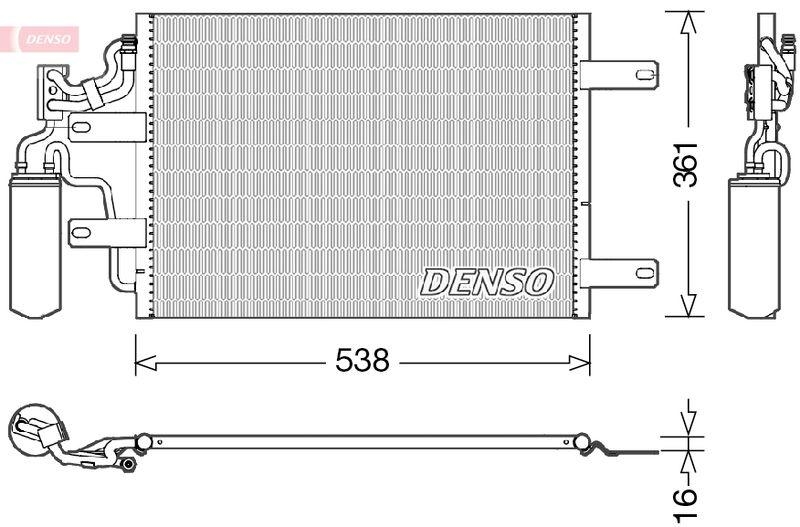 DENSO DCN20025 Kondensator OPEL MERIVA A MPV (X03) 1.7 CDTI (E75) (03-10)