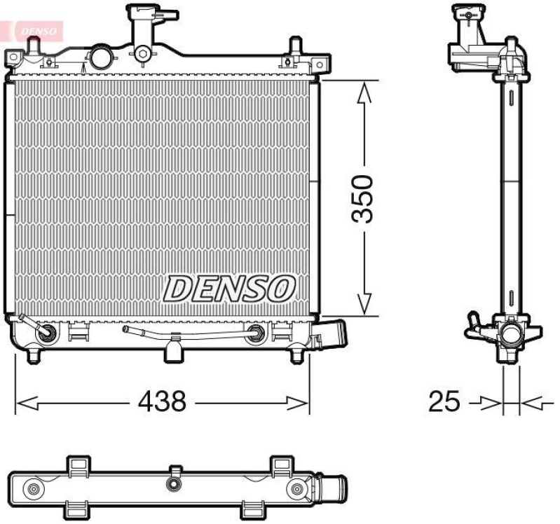 DENSO DRM41023 Kühler HYUNDAI i10 (PA) 1.2 1.2 (00-11)