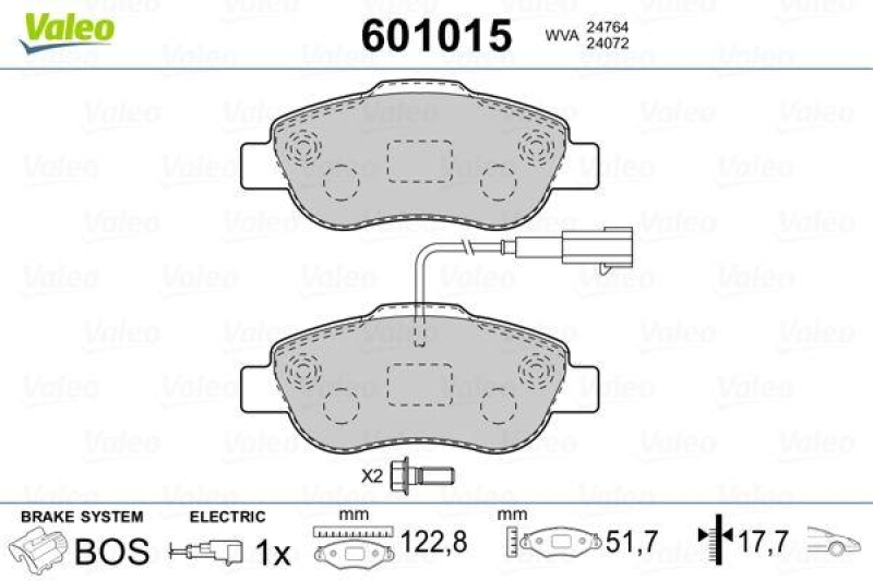 VALEO 601015 SBB-Satz PREMIUM