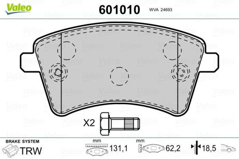 VALEO 601010 SBB-Satz PREMIUM