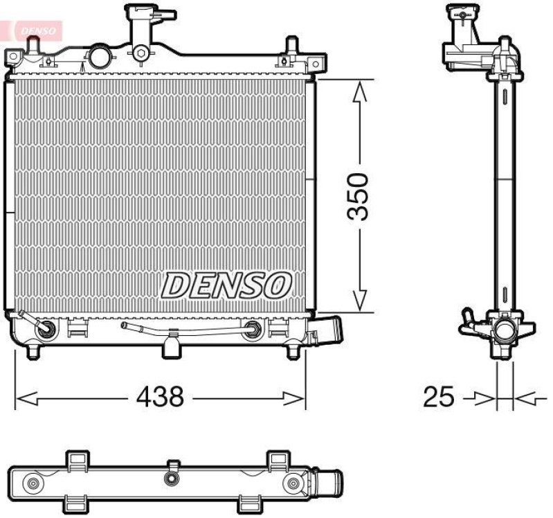 DENSO DRM41023 Kühler HYUNDAI i10 (PA) 1.2 1.2 (00-11)