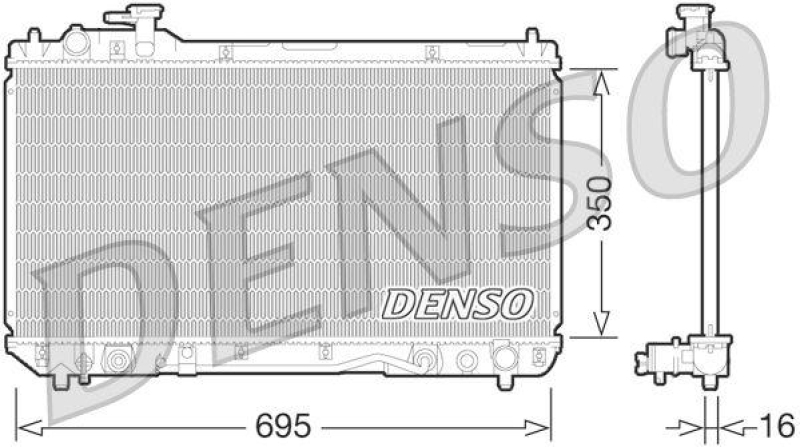 DENSO DRM50061 Kühler TOYOTA RAV 4 I (SXA1_) 2.0 4WD (1994 - 2000)