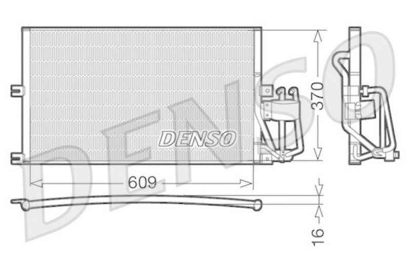 DENSO DCN20029 Kondensator A/C OPEL VECTRA B (36_) 1.6 i 16V (1995 - 2002)