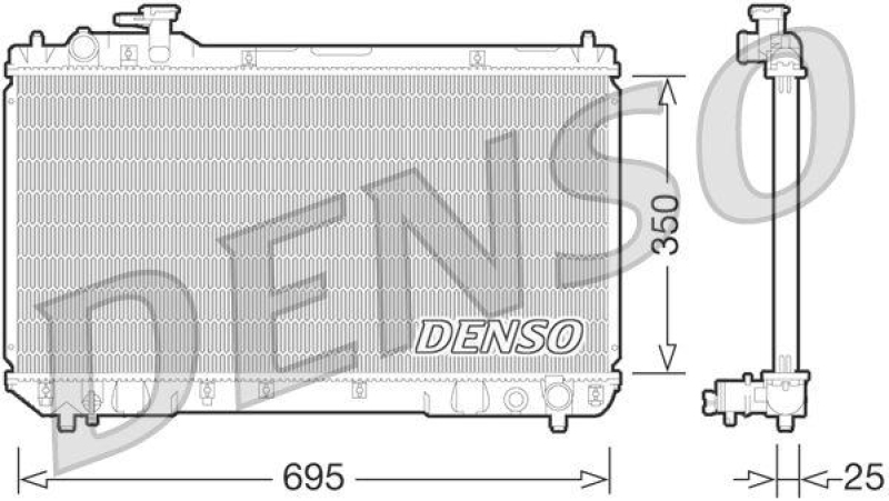 DENSO DRM50062 Kühler TOYOTA RAV 4 I (SXA1_) 2.0 4WD (1994 - 2000)