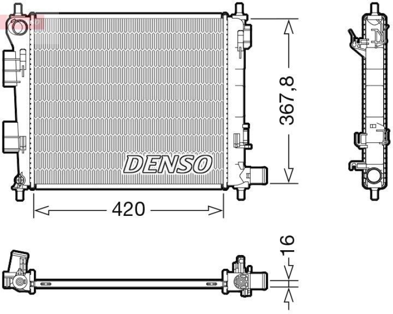 DENSO DRM41025 Kühler HYUNDAI i10 (13-)