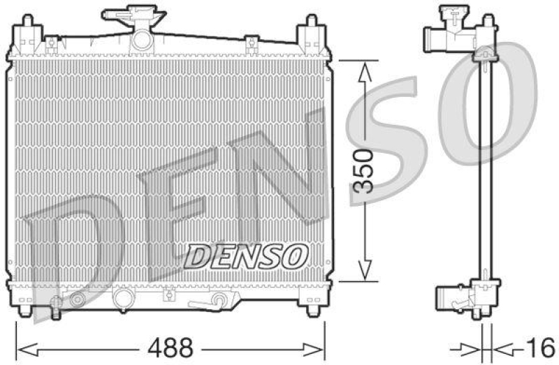 DENSO DRM50066 Kühler TOYOTA YARIS (SCP1_, NLP1_, NCP1_) 1.0 16V (1999 - 2005)