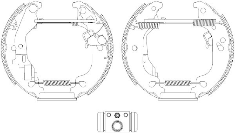 HELLA 8DB 355 004-751 Bremsbackensatz R1105