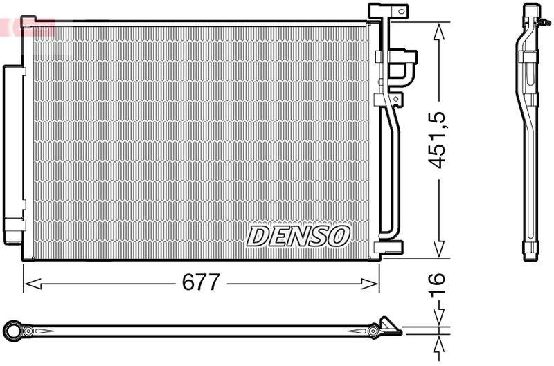 DENSO DCN20040 Kondensator A/C CHEVROLET CAPTIVA (C100, C140) (11-)