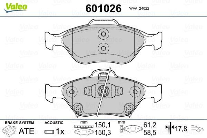 VALEO 601026 SBB-Satz PREMIUM