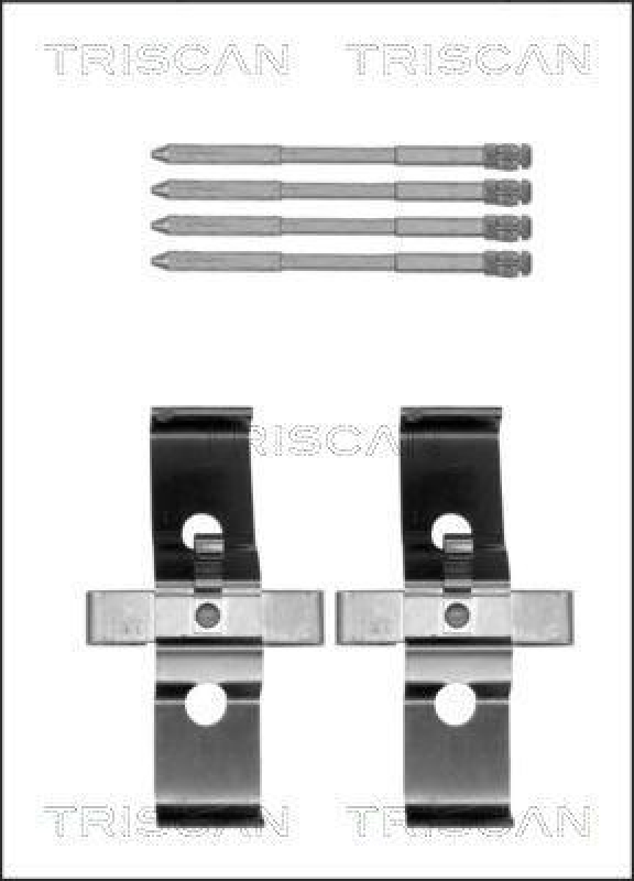 TRISCAN 8105 291614 Montagesatz, Scheibenbremsbelag für Vw