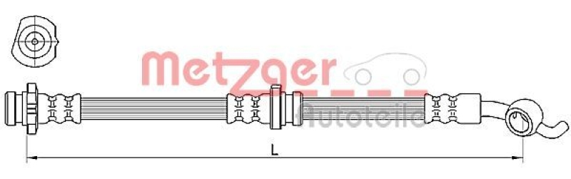 METZGER 4110391 Bremsschlauch für NISSAN VA rechts