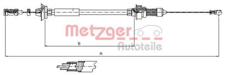 METZGER 1173.7 Gaszug für FIAT