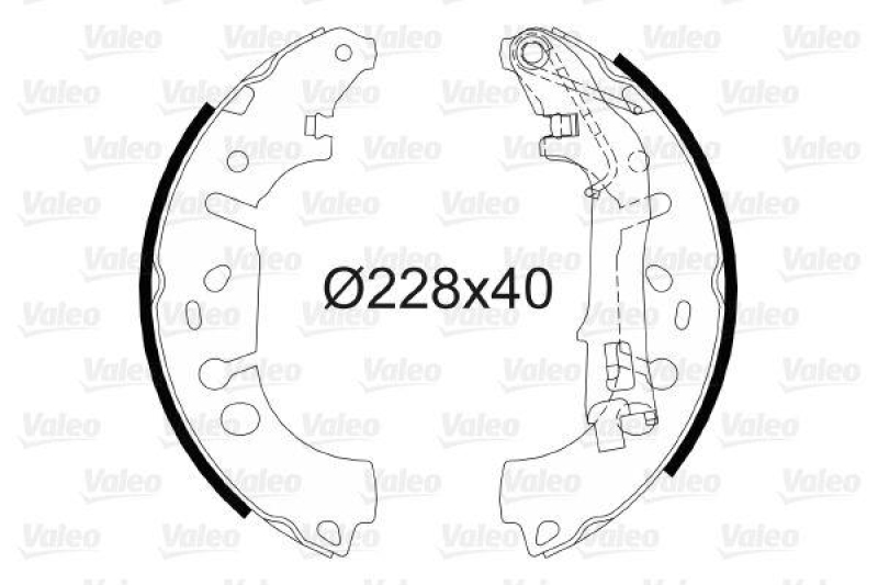 VALEO 564064 Bremsbacken-Satz