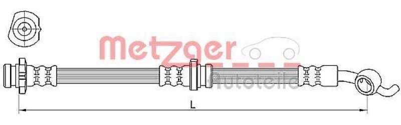 METZGER 4110391 Bremsschlauch für NISSAN VA rechts