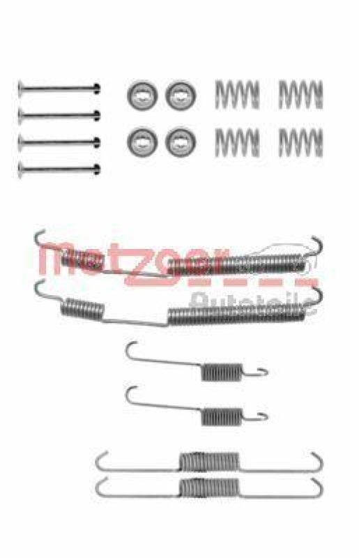 METZGER 105-0753 Zubehörsatz, Bremsbacken für CITROEN/FIAT/PEUGEOT/TOYOTA