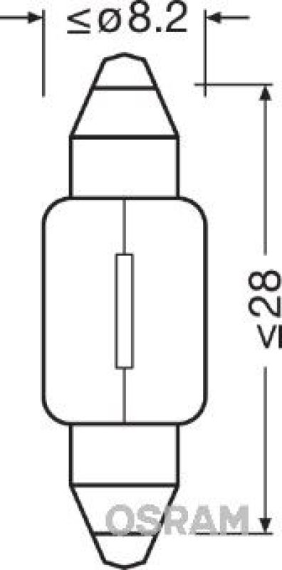 OSRAM 6430 Glühbirne Innenraumleuchte 24V 3W