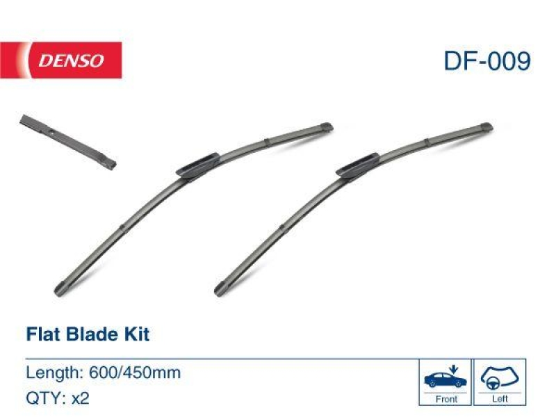 DENSO DF-009 Wischer Flat Blade Kit RENAULT MEGANE II (02-)