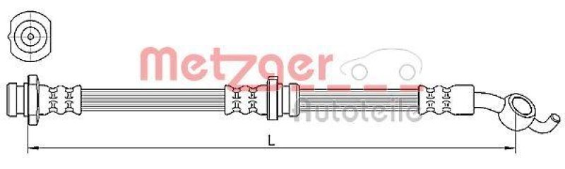 METZGER 4110392 Bremsschlauch f&uuml;r NISSAN VA links