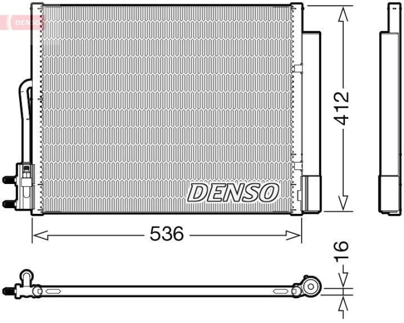 DENSO DCN20043 Kondensator A/C OPEL MERIVA B MPV (S10) 1.6 CDTI 1.6 (01-17)