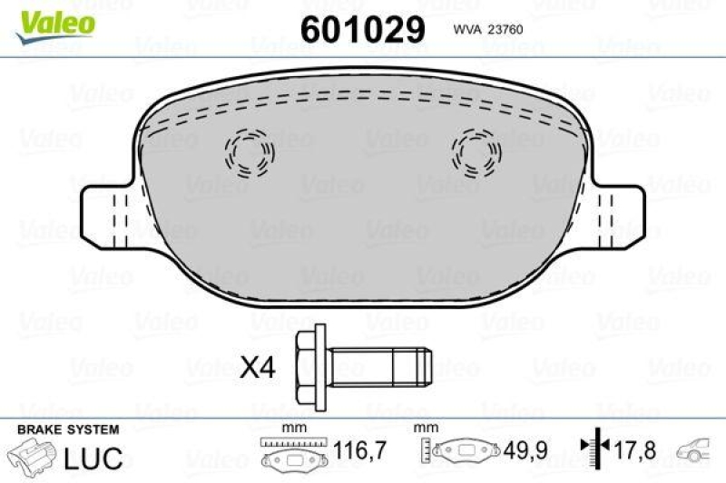 VALEO 601029 SBB-Satz PREMIUM