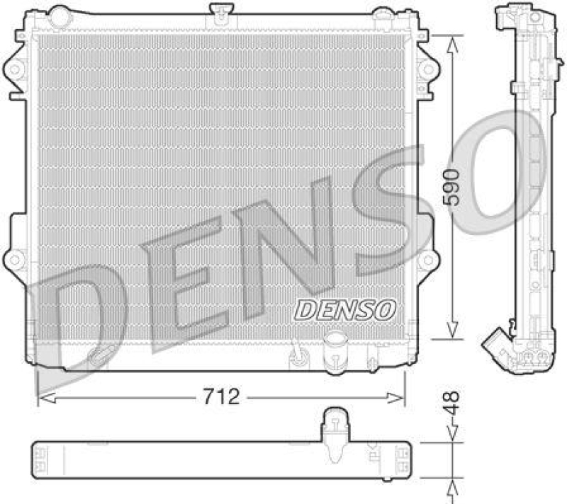 DENSO DRM50074 Kühler TOYOTA LAND CRUISER (VDJ20_, UZJ20_) 4.7 V8 (UZJ200) (2008 - )