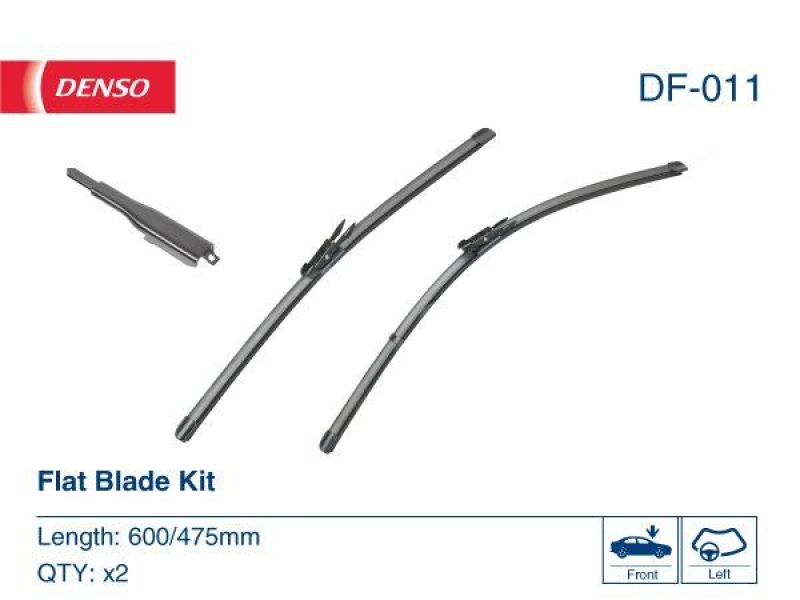 DENSO DF-011 Wischer Flat Blade Kit MERCEDES-BENZ B-CLASS Sports Tourer (W246, W242) B 180 1.6 (11-15)