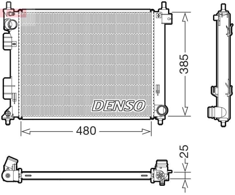 DENSO DRM41035 Kühler HYUNDAI i20 II 1.0 T-GDI (16-)