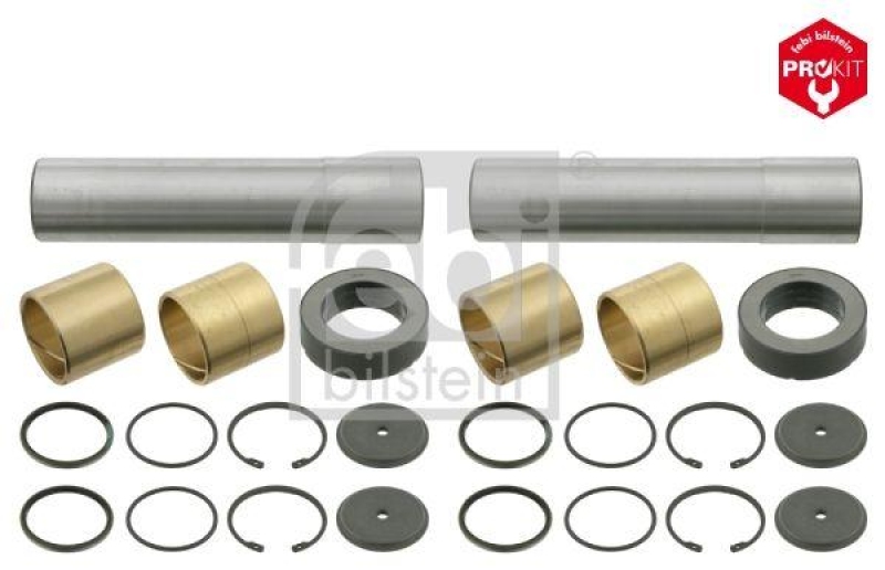 FEBI BILSTEIN 06010 Achsschenkelbolzensatz mit Gleitlager, Doppelsatz für EVOBUS