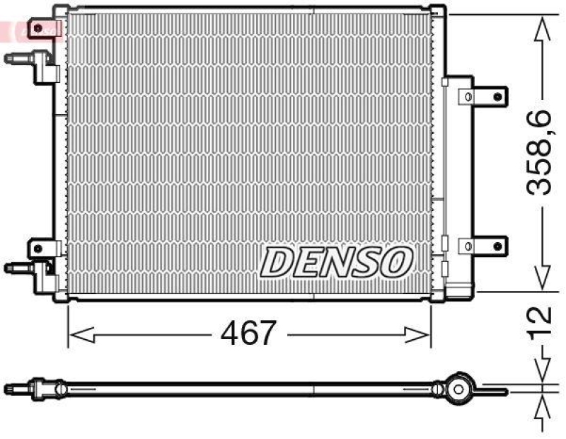 DENSO DCN20046 Kondensator A/C OPEL KARL (C16) 1.0 (15-18)