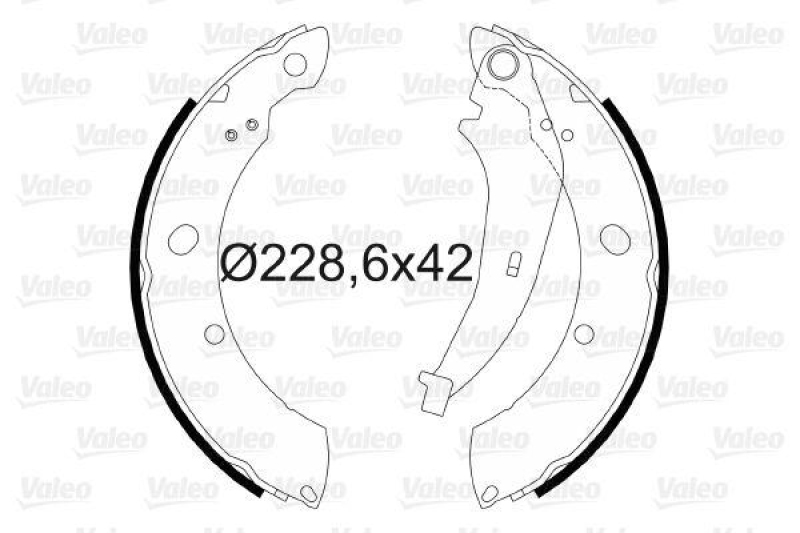 VALEO 564077 Bremsbacken-Satz