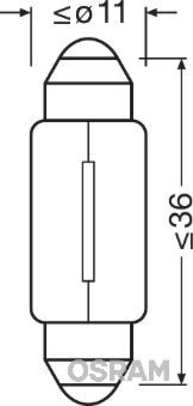 OSRAM 6461 Glühbirne Einstiegleuchte 12V 10W