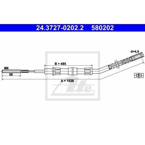 ATE 24.3727-0202.2 Seilzug Feststellbremse