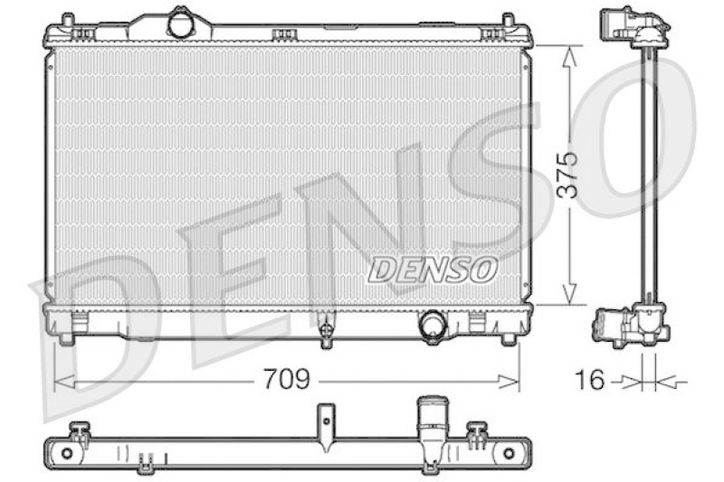 DENSO DRM51001 Kühler LEXUS IS II (GSE2_, ALE2_, USE2_) 250 (GSE20) (2005 - )