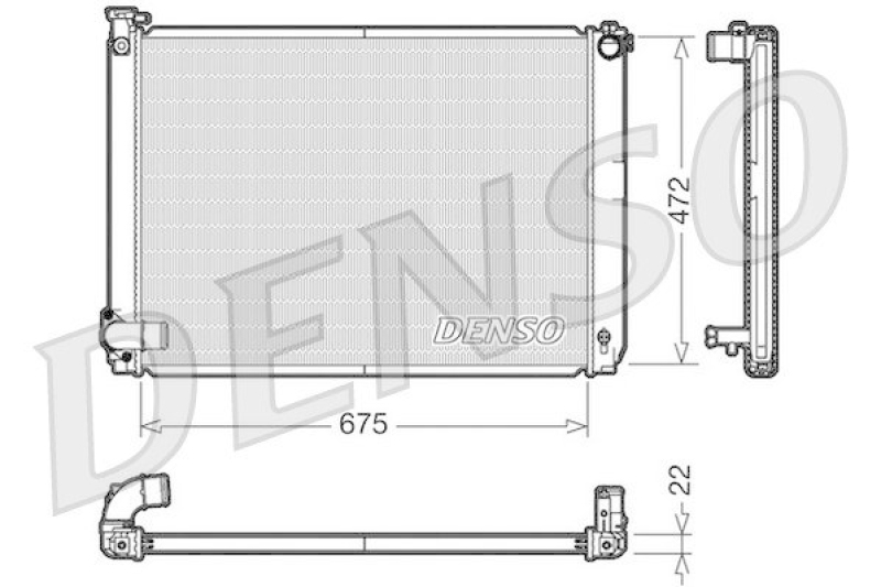 DENSO DRM51005 Kühler LEXUS RX (MHU3_, GSU3_, MCU3_) 400h AWD (2004 - 2008)