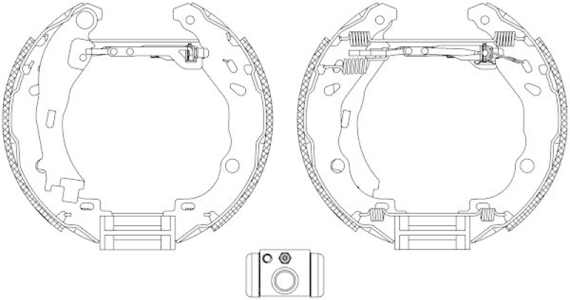 HELLA 8DB 355 004-921 Bremsbackensatz für LANCIA YPSILON (843_)