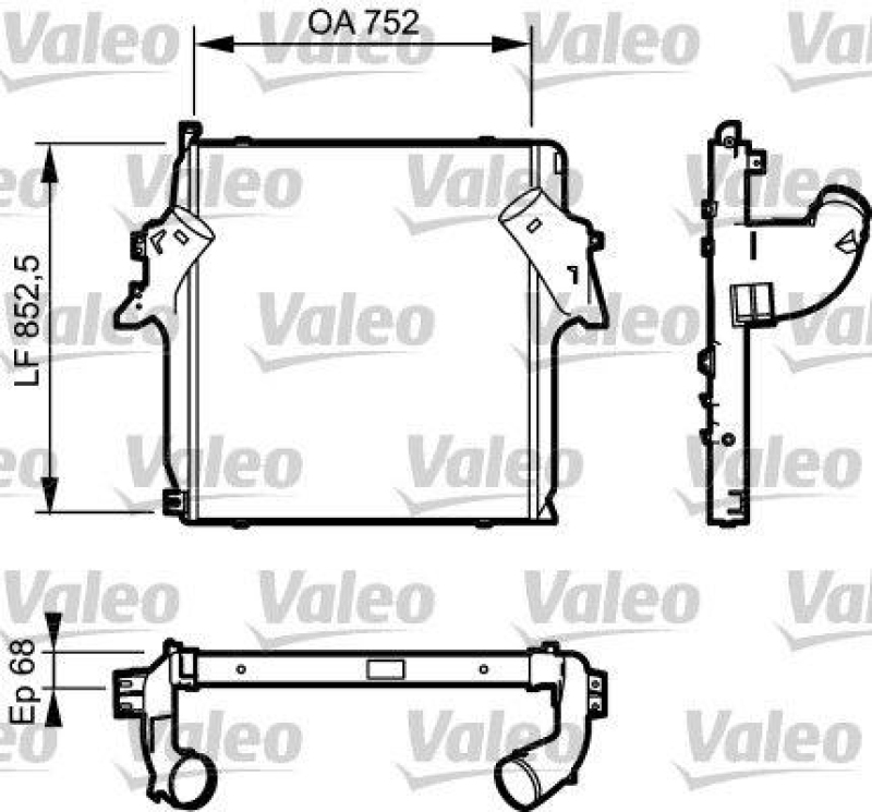 VALEO 818781 Ladeluftkuhler, MERCEDES ACTROS (96-