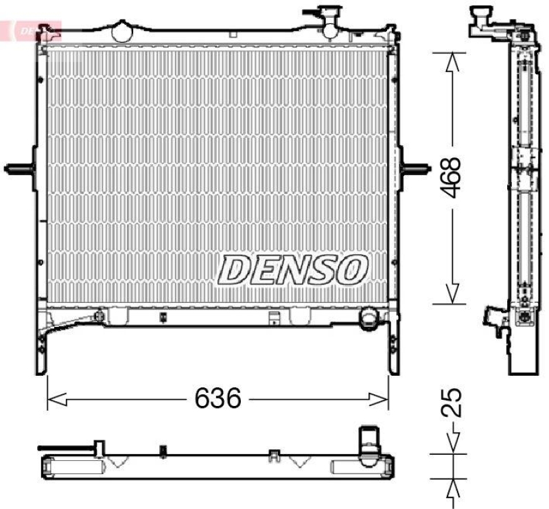 DENSO DRM43001 Kühler KIA SORENTO I (JC) 2.5 CRDi 12/2006->