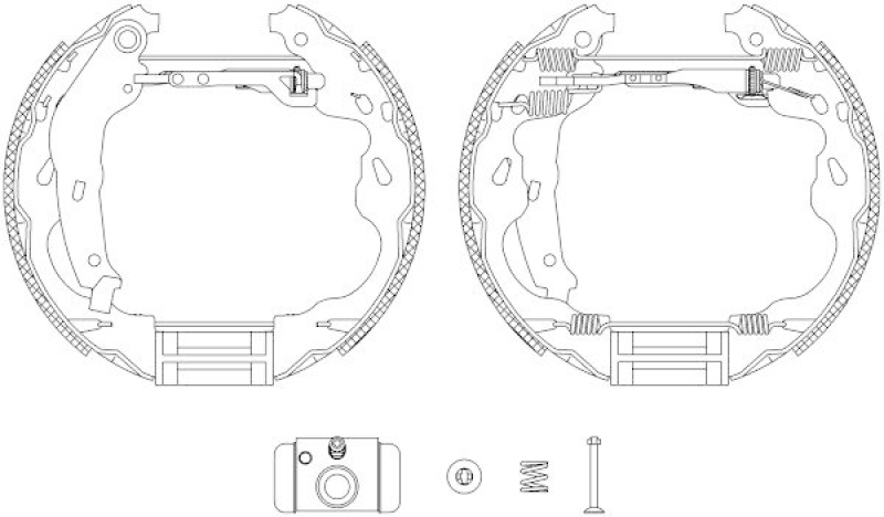 HELLA 8DB 355 004-931 Bremsbackensatz R1240