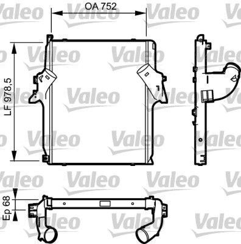 VALEO 818782 Ladeluftkuhler, MERCEDES ACTROS (96-