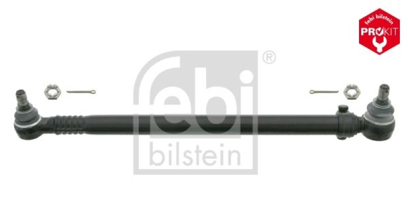 FEBI BILSTEIN 19703 Lenkstange mit Kronenmuttern und Splinten, vom Lenkzwischenhebel zur Vorderachse für Mercedes-Benz