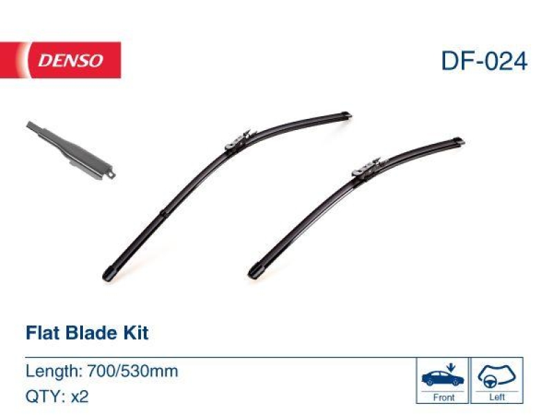 DENSO DF-024 Wischer Flat Blade Kit MERCEDES-BENZ M-Klasse ML 320 CDI 4-matic (BJ: 2005 - 2009)