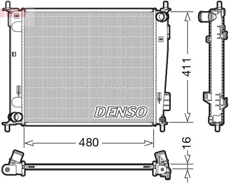 DENSO DRM43003 Kühler KIA SOUL (AM) 1.6 CVVT 02/2009->