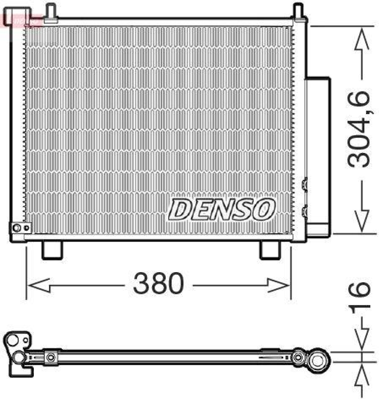 DENSO DCN20051 Kondensator A/C OPEL AGILA (A) (H00) 1.3 CDTI (03-07)