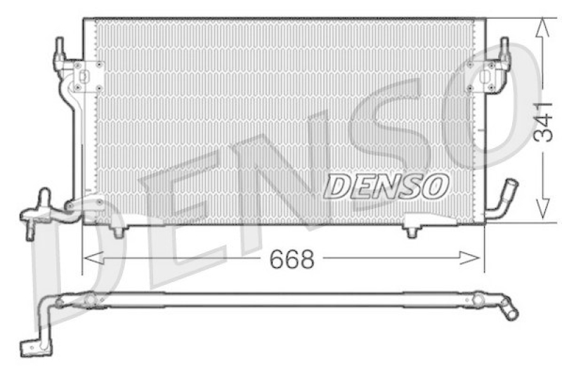 DENSO DCN21011 Kondensator A/C PEUGEOT 306 Break (7E, N3, N5) 2.0 HDI 90 (1999 - 2002)