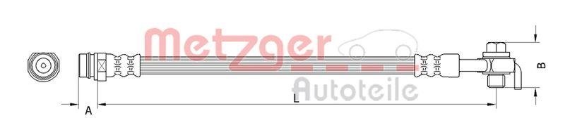 METZGER 4110800 Bremsschlauch f&uuml;r VOLVO HA links