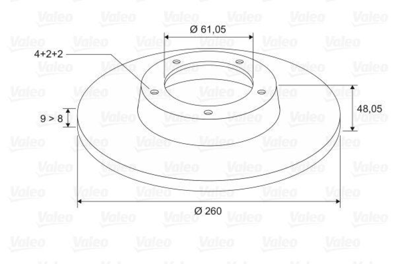 VALEO 197014 Bremsscheibe