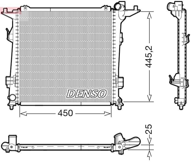 DENSO DRM43006 Kühler KIA CEE'D SW (ED) 2.0 CRDi 140 2.0 (00-12)