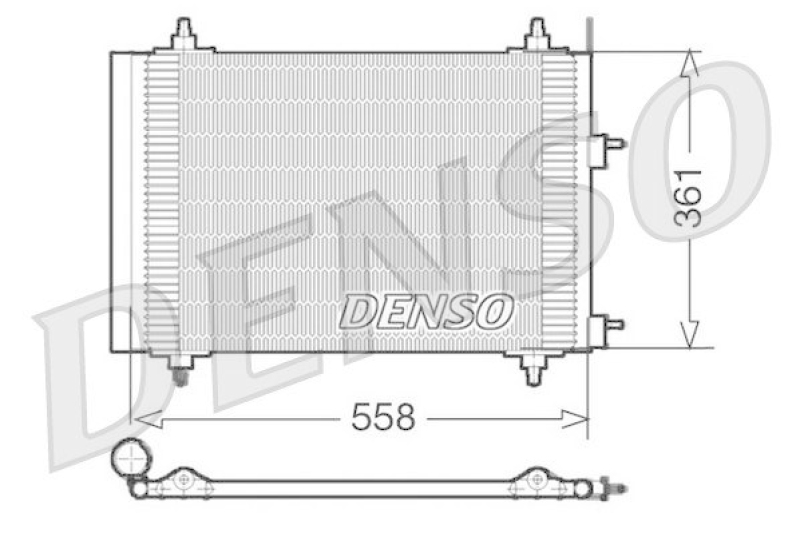 DENSO DCN21015 Kondensator A/C PEUGEOT 307 (3A/C) 1.6 16V (2000 - )